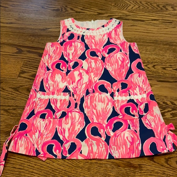 Lilly Pulitzer Other - Lilly shift dress navy with flamingos